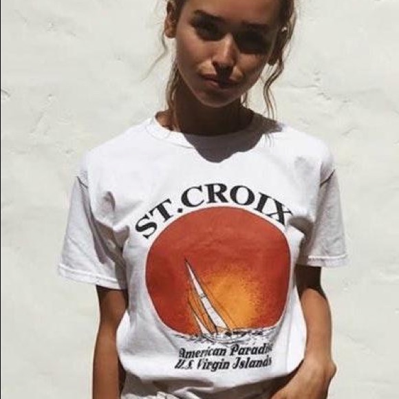 Brandy Melville Tops - Brandy Melville ST. CROIX tee